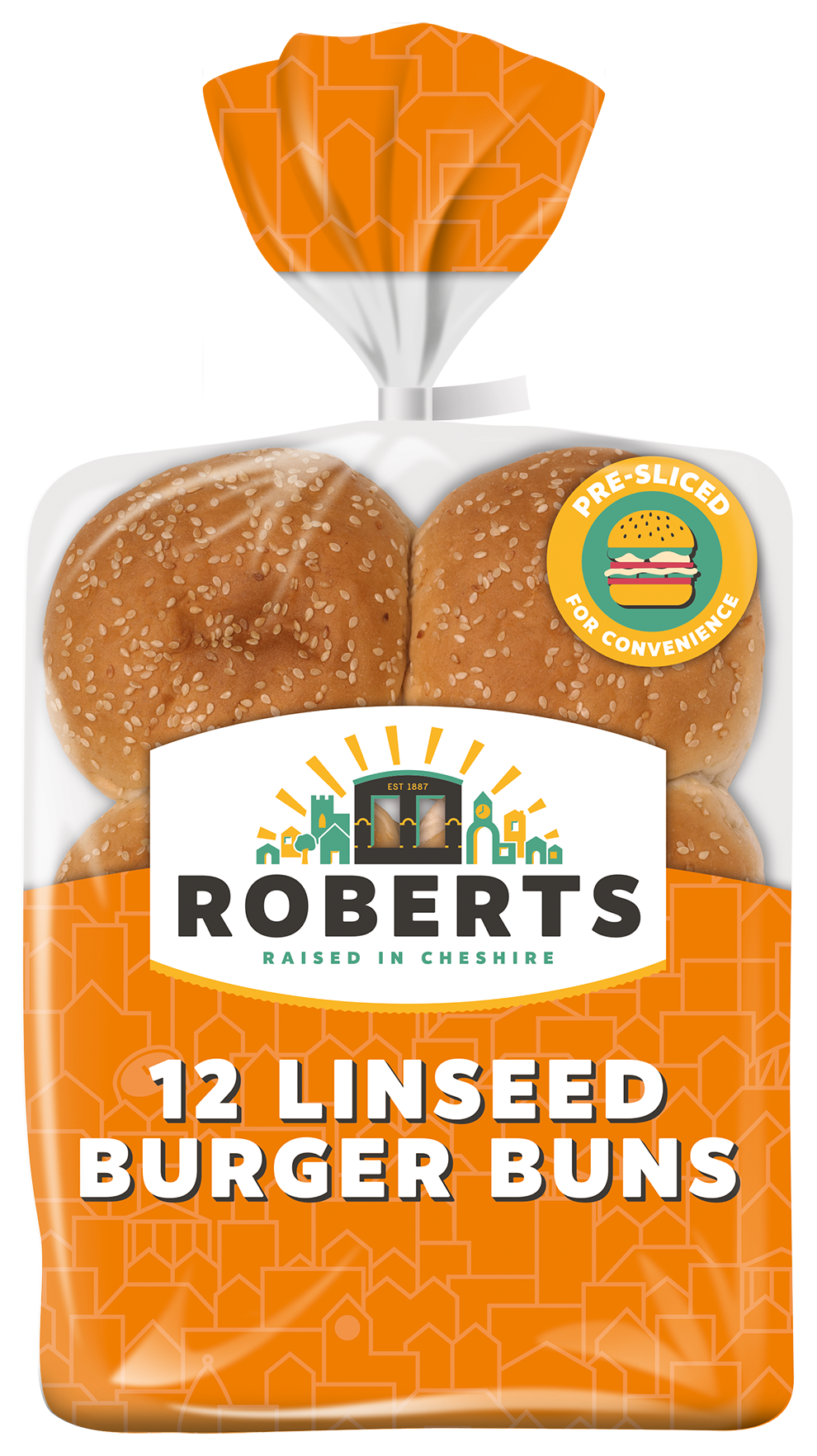 Linseed Burger Buns 12pk